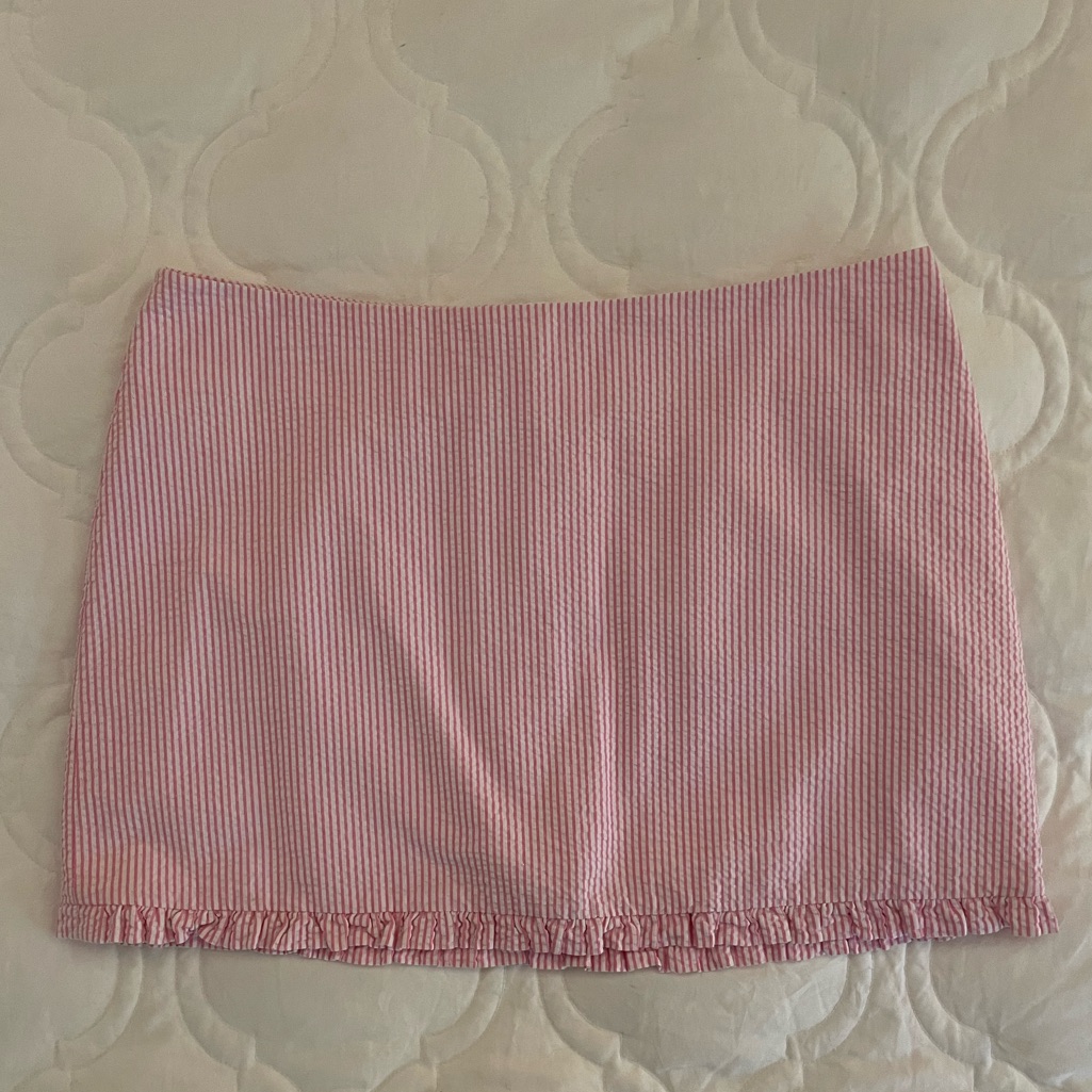 Lilly Pulitzer Pink Seersucker Mini Skirt